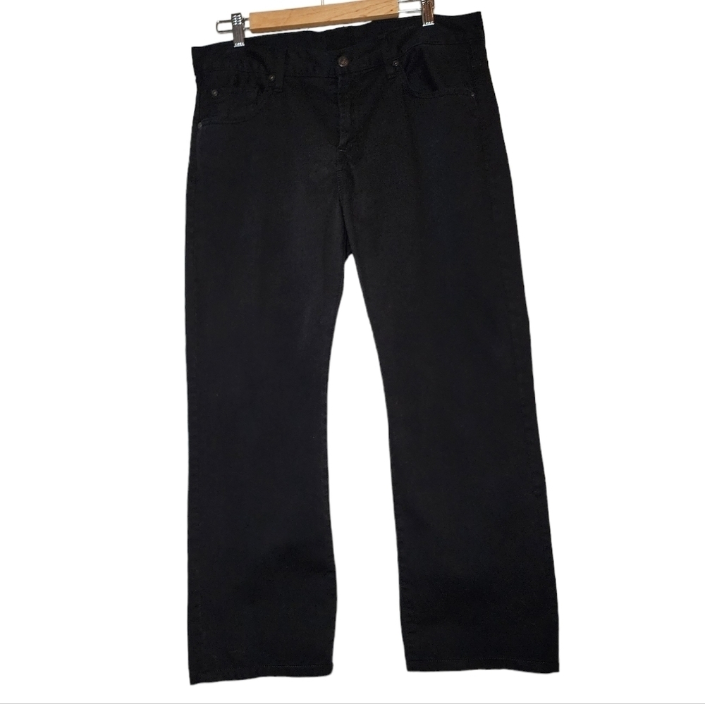 7 for All Mankind Austyn Straight Leg Black Jeans Men's Size 32 (27" Inseam)